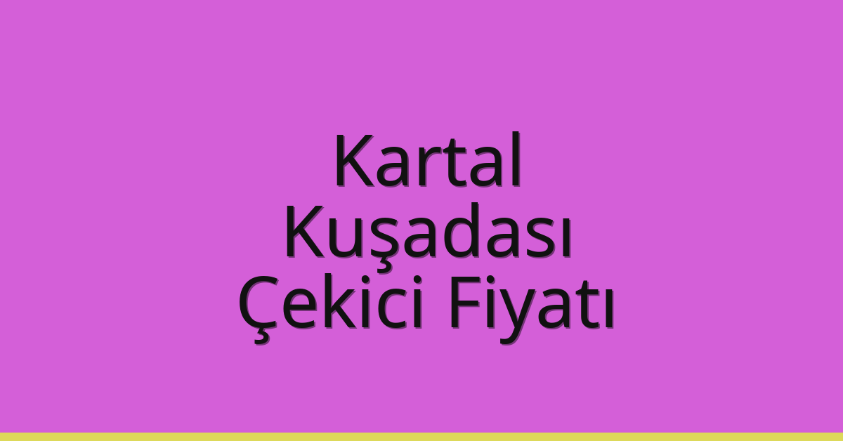 Kartal – Kuşadası Çekici Fiyatı
