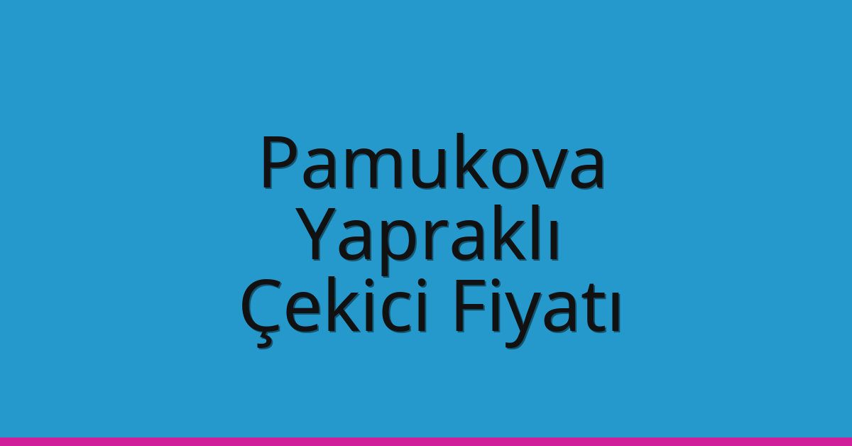 Pamukova – Yapraklı Çekici Fiyatı Pamukova – Yapraklı Çekici Fiyatı