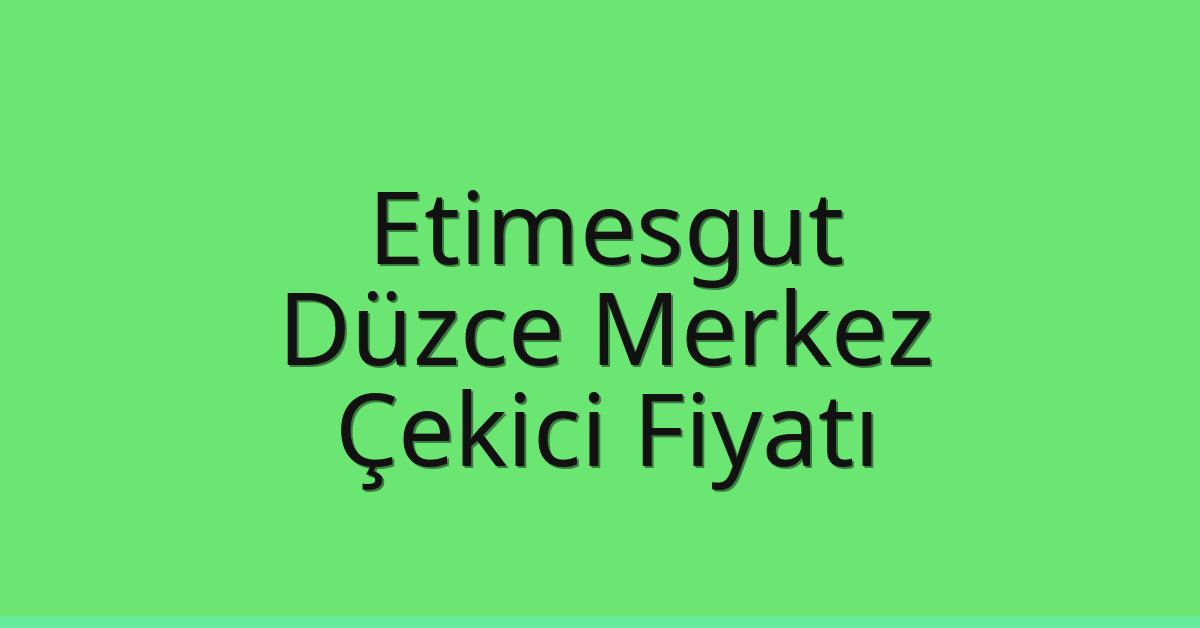Etimesgut – Düzce Merkez Çekici Fiyatı Etimesgut – Düzce Merkez Çekici Fiyatı