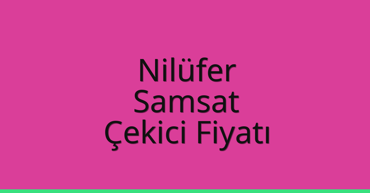 Nilüfer – Samsat Çekici Fiyatı Nilüfer – Samsat Çekici Fiyatı