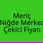 Meriç – Niğde Merkez Çekici Fiyatı