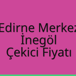 Edirne Merkez – İnegöl Çekici Fiyatı