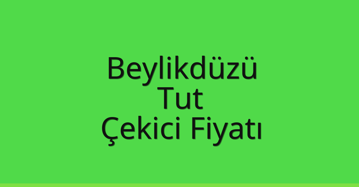 Beylikdüzü – Tut Çekici Fiyatı
