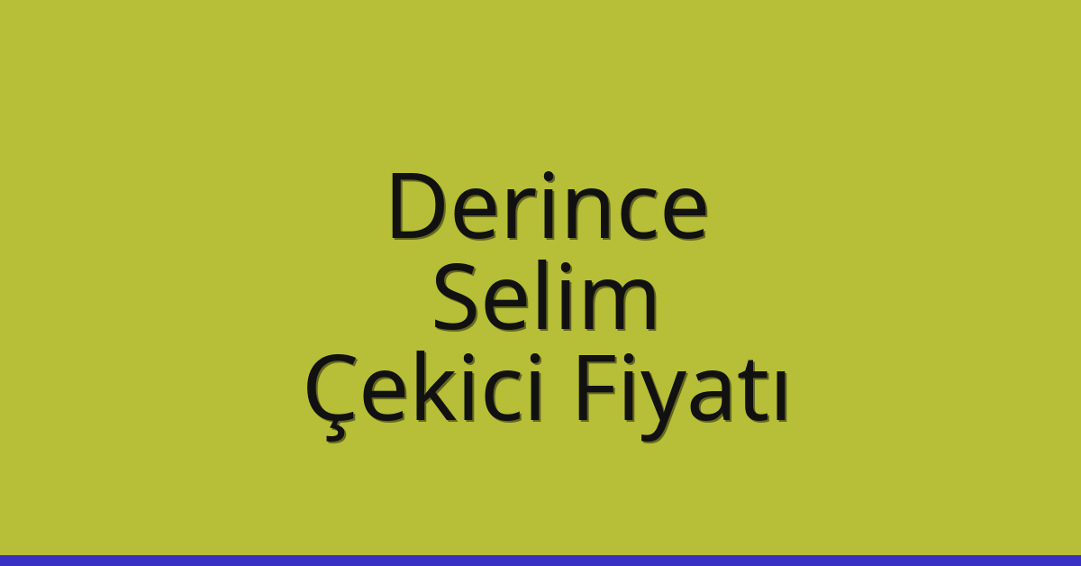 Derince – Selim Çekici Fiyatı