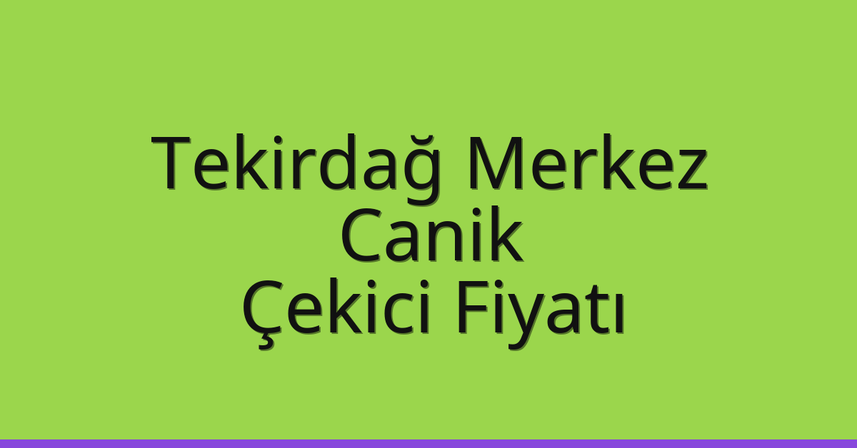 Tekirdağ Merkez – Canik Çekici Fiyatı Tekirdağ Merkez – Canik Çekici Fiyatı