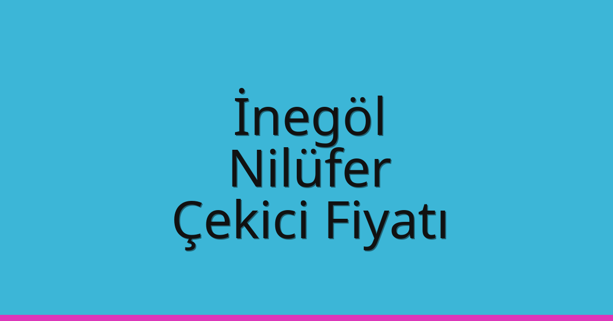 İnegöl – Nilüfer Çekici Fiyatı