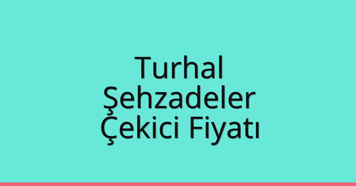 Turhal – Şehzadeler Çekici Fiyatı Turhal – Şehzadeler Çekici Fiyatı