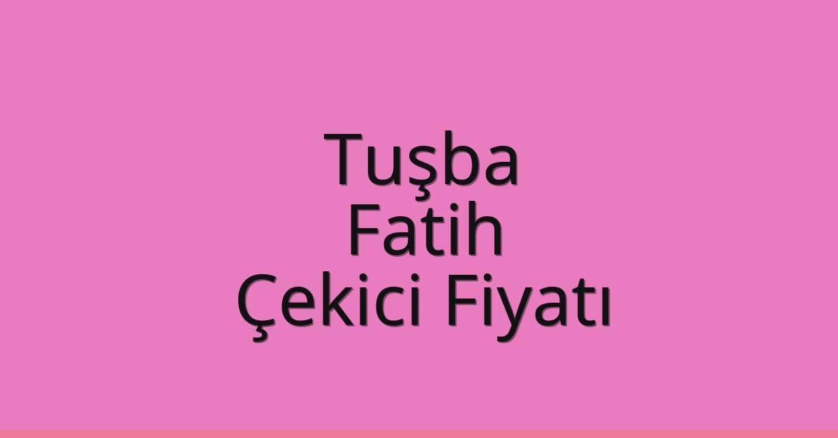 Tuşba – Fatih Çekici Fiyatı