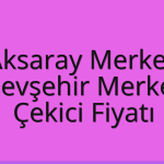Aksaray Merkez – Nevşehir Merkez Çekici Fiyatı