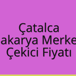 Çatalca – Sakarya Merkez Çekici Fiyatı