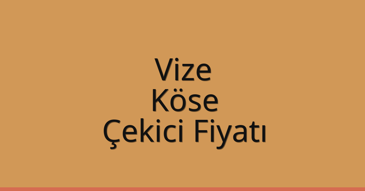 Vize – Köse Çekici Fiyatı