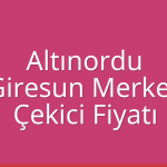 Altınordu – Giresun Merkez Çekici Fiyatı